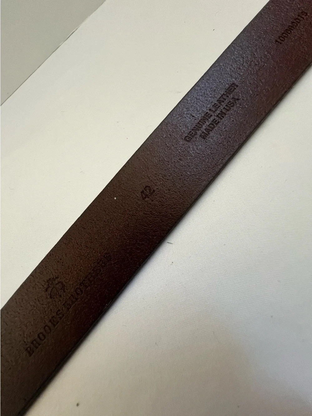 Brooks Brothers Belt Brown Leather With Silver Buckle Men's 42 USA 100009019